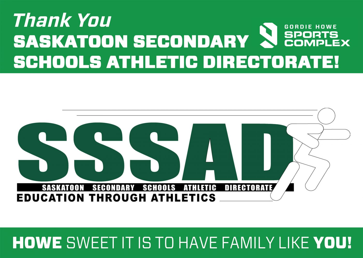 Thank You Saskatoon Secondary Schools Athletic Directorate