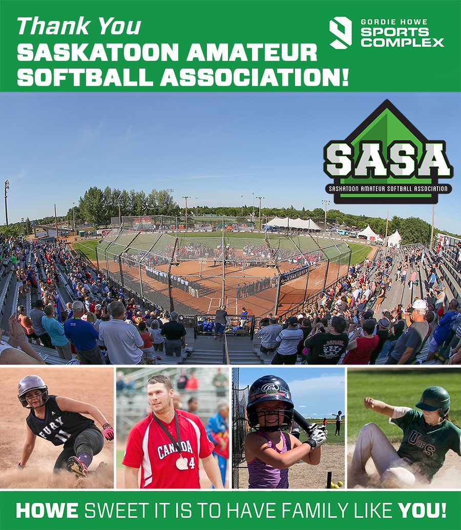 Softball photos and SASA logo